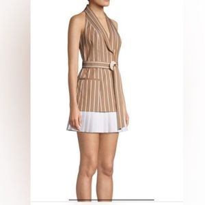ALEXIS Carmona Striped Sleeveless Blazer Dress